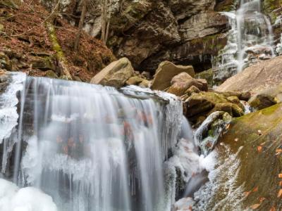 Icy Buttermilk Falls in Peekamoose Gorge Icy Buttermilk Falls in Peekamoose Gorge