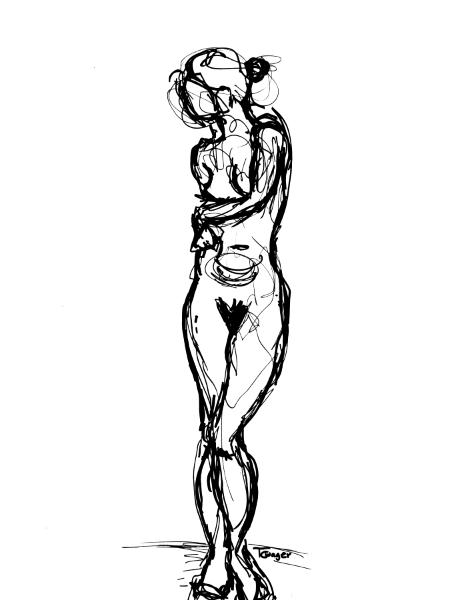 Standing nude