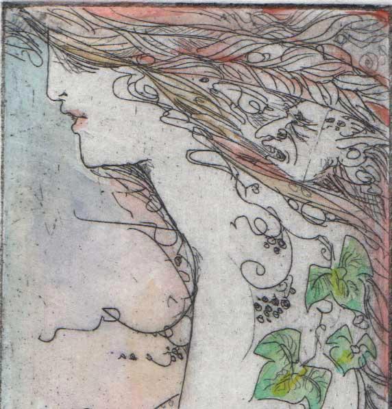 Ivy Fairy Limited Edition Etching and Aquatint fantasy gothic etching