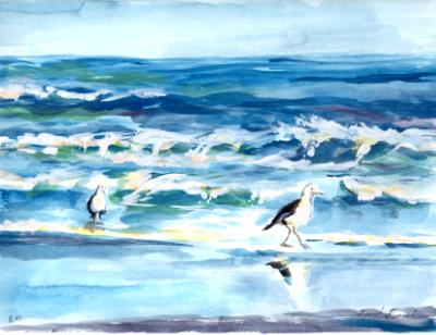 Beach with Gulls #1 Beach with Gulls #1