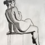 Seated Female Nude, Legs Crossed