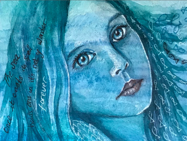 Mermaid 3. (Watercolour)