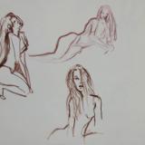 U63 Three figure sketches