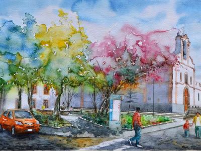 San Marcos square, 35cm x 50cm, 2015 San Marcos square, 35cm x 50cm, 2015