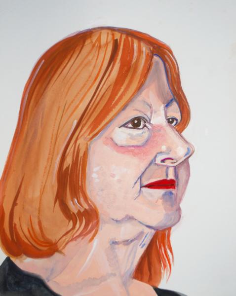 Barbara, Gouache Portrait