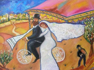 bicyclist wedding