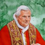 Portrait of Pope BENEDICT XVI, 80cm x 60cm, 2104