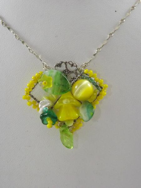N-84 Green & Yellow Mosaic Necklace