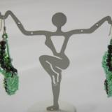 E-23 Mint Green Beaded Earrings