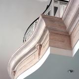 Saudi residence pool area antiqued cornice molding