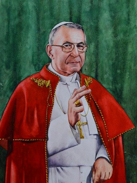 Portrait of Pope JOHN PAUL I, 80cm x 60cm, 2014