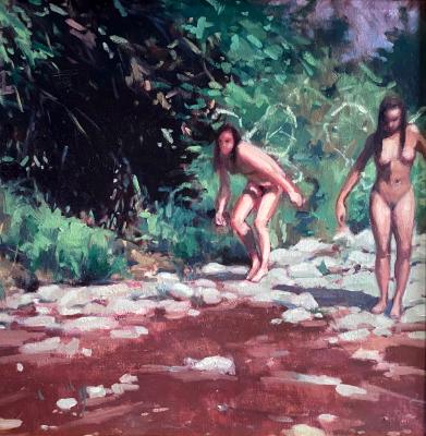 Fairies 20x20" oil Fairies 20x20" oil