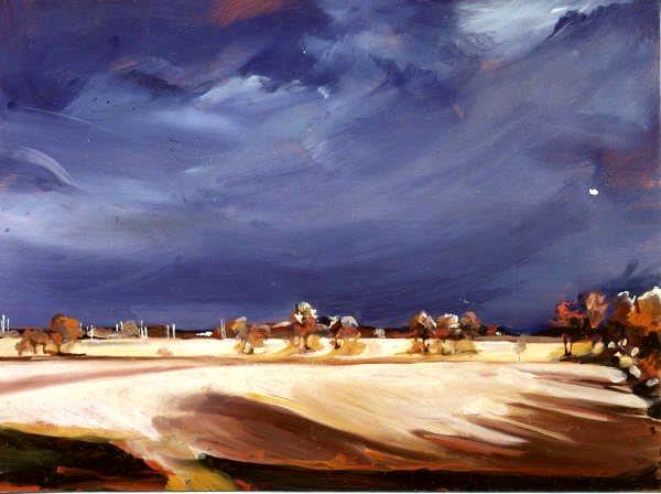 BLUE STORM 24X30 OIL ON BOARD