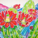 Red Cactus Flowers