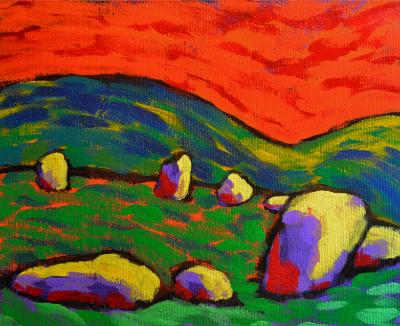 Piper's Stone Circle under a Red Sky Piper's Stone Circle under a Red Sky