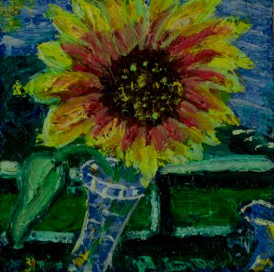 Sunflower in vase