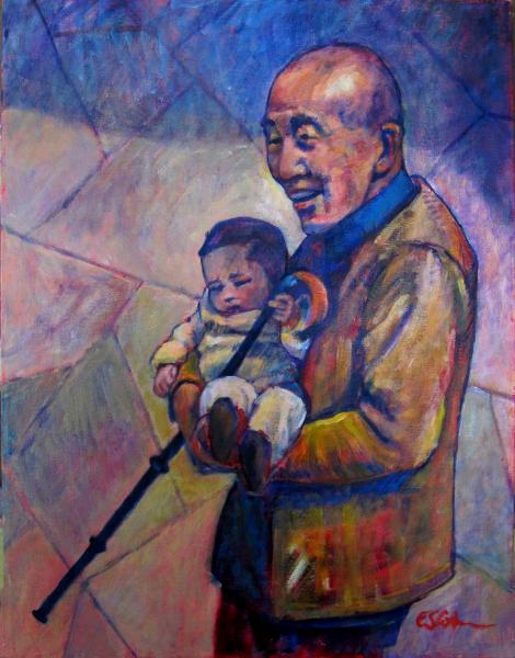Grandpa and Baby-China
