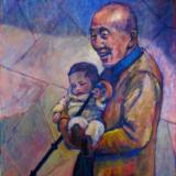 Grandpa and Baby-China