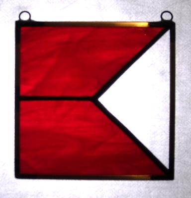 Nautical Flag Sun Catcher Letter B Nautical Flag Sun Catcher Letter B