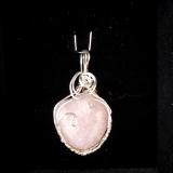 Rose Quart Wire Wrapped Pendant
