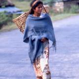 Nepalese woman in blue