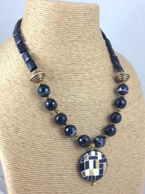 Elegance in Black and Gold Necklace Elegance in Black and Gold Necklace