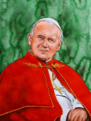 Portrait of Pope JOHN PAUL II, 80cm x 60cm, 2104 Portrait of Pope JOHN PAUL II, 80cm x 60cm, 2104