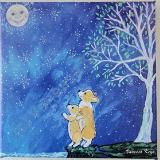 Under the Corgi moon 8x8