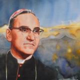 Custom portrait of Mons. Oscar Romero, 56cm x 38cm, 2018