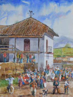 San Pedro festivities, 76cm x 56cm, 2015 San Pedro festivities, 76cm x 56cm, 2015