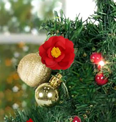 Red Camellia Hanging Ornament Red Camellia Hanging Ornament