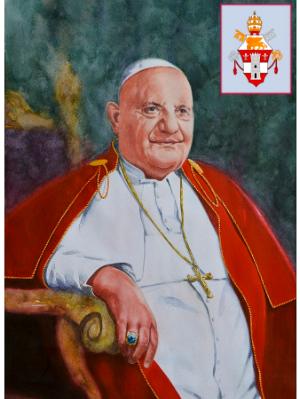 Portrait of Pope JOHN XXIII, 80cm x 60cm, 2014