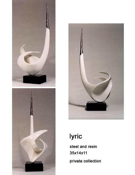 lyric | steel & resin | 35" tall