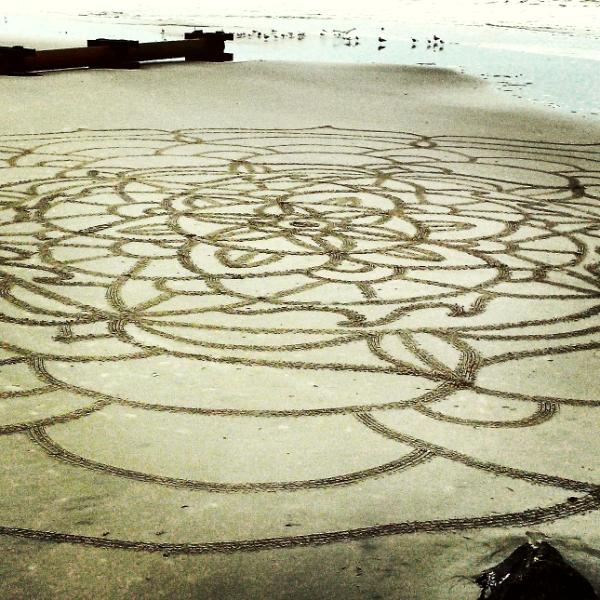 Large scale sand mandala 