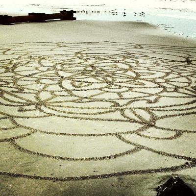 Large scale sand mandala 