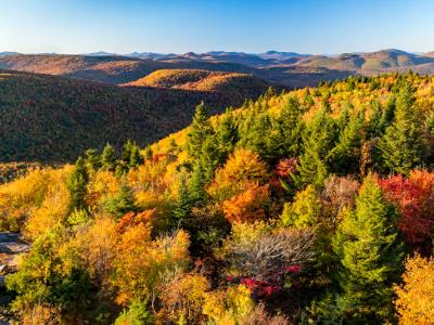 Adirondacks Autumn View from Hadley Mountain (click for full width) Adirondacks Autumn View from Hadley Mountain (click for full width)