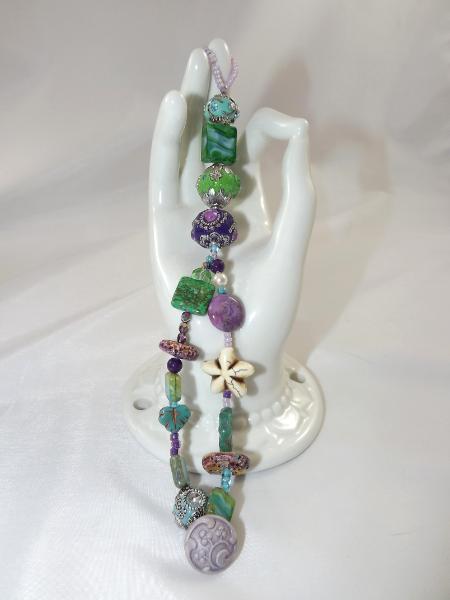 B-161 Green & Purple Chunky Bracelet