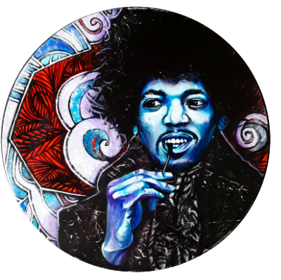 Jimi Hendrix - LP Painting - Commission