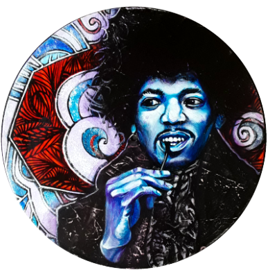 Jimi Hendrix - LP Painting - Commission Jimi Hendrix - LP Painting - Commission