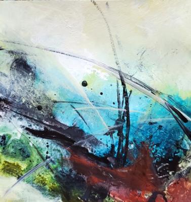 Acrylic Abstract Mixed Media Study on Paper