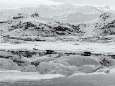 Iceland Winter Wonderland Black and White Iceland Winter Wonderland Black and White