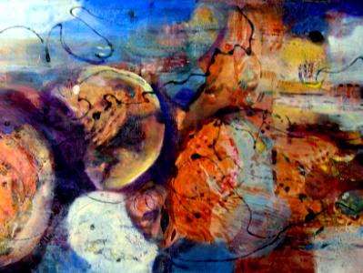 Cosmo Musicale  Abstract MixMedia -  18x37