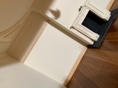 Day 2: skirting and picture rail ready for painting