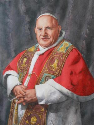 Portrait of Pope JOHN XXIII, 80cm x 60cm, 2014 Portrait of Pope JOHN XXIII, 80cm x 60cm, 2014