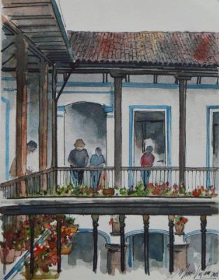 Interior view of a historical house, 30cm x 40cm, 2015 Interior view of a historical house, 30cm x 40cm, 2015