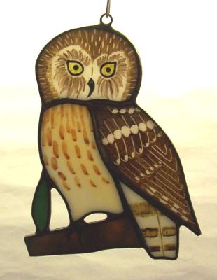 Saw-Whet Owl Suncatcher Saw-Whet Owl Suncatcher