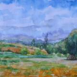 Plein air watercolor views of Mulalo 2, 35cm x 50cm, 2016