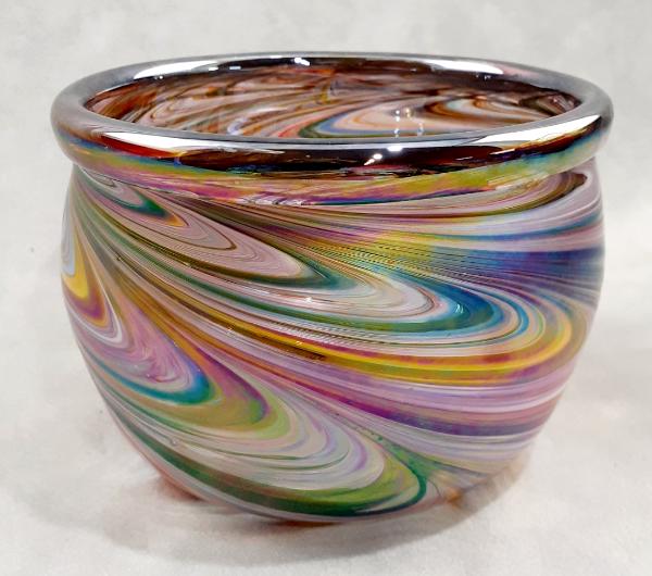#01102602 Bowl multi color pull design 3.25''HX4.75''W $95.00