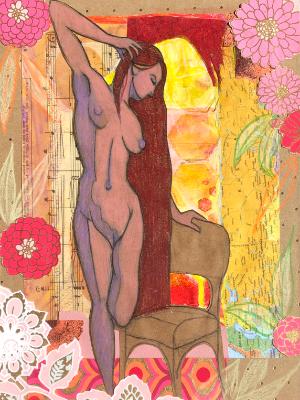 Standing Floral Nude