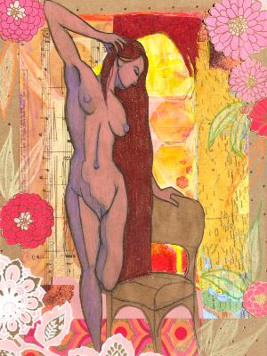 Standing Floral Nude Standing Floral Nude